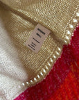 Oney Grey Day 100% Cashmere Tan Pink Crochet V - Neck Tunic Oversized Sweater