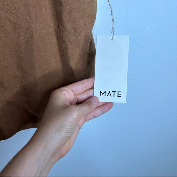 MATE The Label 100% Linen Camisole Tank Top in Sedona