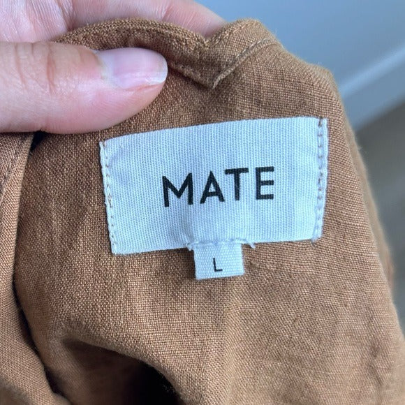 MATE the Label MATE The Label 100% Linen Camisole Tank Top in Sedona - Linen