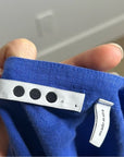 Three Dots 100% Linen Royal Blue Short Sleeve Tunic Shift Dress