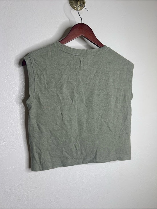 MATE The Label Regenerative Hemp Muscle Tank in Fir Sage Green