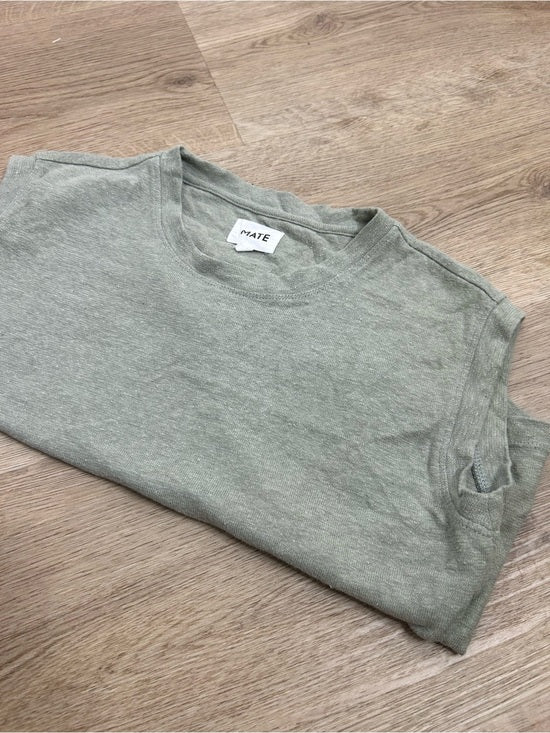 MATE The Label Regenerative Hemp Muscle Tank in Fir Sage Green