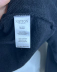 Nation LA 100% Cotton Terry Black V - Neck Silver Button Tommie Sweatshirt
