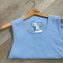 Precious Fibers 100% Cashmere Baby Blue Knit Sweater Tank Top