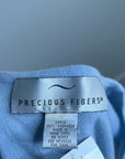 Precious Fibers 100% Cashmere Baby Blue Knit Sweater Tank Top