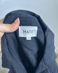 MATE The Label 100% Organic Linen Shirt Dress in Jet Black
