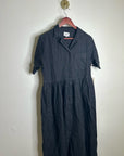 MATE The Label 100% Organic Linen Shirt Dress in Jet Black