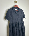 MATE The Label 100% Organic Linen Shirt Dress in Jet Black