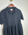 MATE The Label 100% Organic Linen Shirt Dress in Jet Black