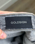 GOLDSIGN 100% Organic Cotton Relaxed Straight Leg Washed Black
