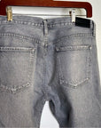 GOLDSIGN 100% Organic Cotton Relaxed Straight Leg Washed Black