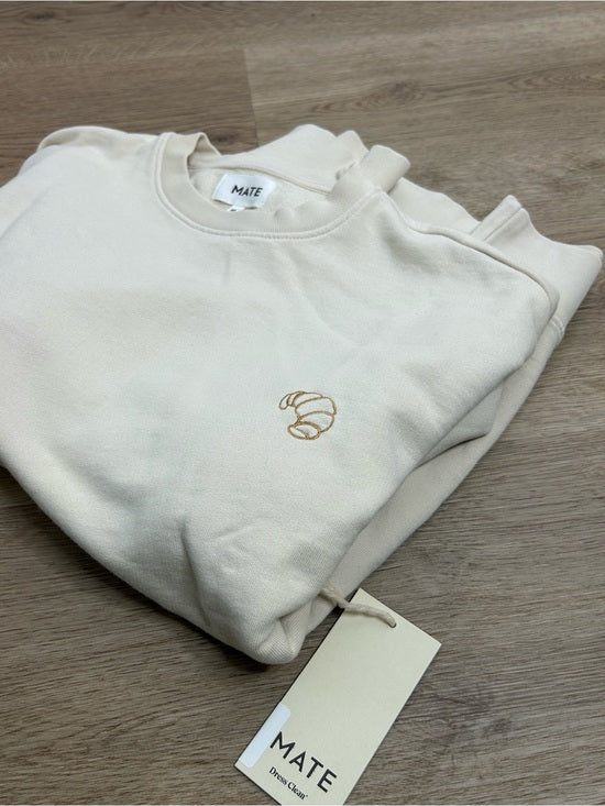 MATE the Label MATE The Label 100% Organic Cotton Fleece Oversized Sweatshirt Croissant - Cotton, Fleece