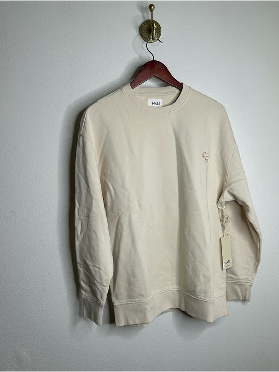MATE The Label 100% Organic Cotton Fleece Oversized Sweatshirt Croissant