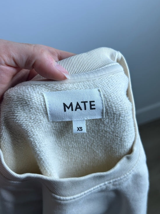 MATE The Label 100% Organic Cotton Fleece Oversized Sweatshirt Croissant