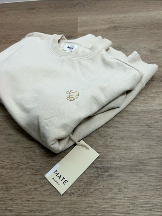 MATE the Label MATE The Label 100% Organic Cotton Fleece Oversized Sweatshirt Croissant - Cotton, Fleece