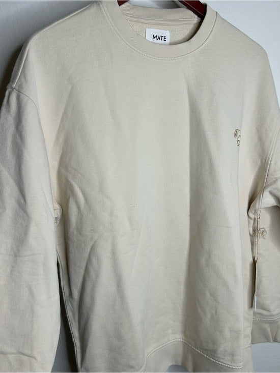 MATE The Label 100% Organic Cotton Fleece Oversized Sweatshirt Croissant