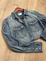 J. Crew 100% Cotton Denim Pearl Snap Button Down Collared Long Sleeve Top