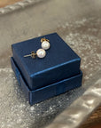 14K Gold Small Pearl Stud Earrings