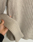 VINCE Wool Yak Textured Knit Neutral Sweater