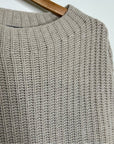 VINCE Wool Yak Textured Knit Neutral Sweater