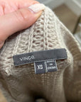 VINCE Wool Yak Textured Knit Neutral Sweater
