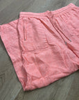 Athleta 100% Linen Wide Leg Drawstring Pant in Bright Coral