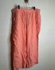 Athleta 100% Linen Wide Leg Drawstring Pant in Bright Coral