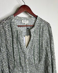 Nation LA 100% Cotton Floral Sage Green Button Down Lightweight Blouse