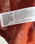 Eileen Fisher 100% Organic Linen Knit Pullover Slouchy Sweater Top Rust Orange