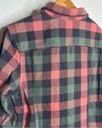 Outerknown 100% Organic Cotton Coral Blue Check Blanket Shirt Button Down
