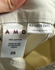 AMO 100% Cotton Ranger Relaxed Fit Straight Leg Pant in Vintage White