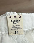 AMO 100% Cotton Ranger Relaxed Fit Straight Leg Pant in Vintage White