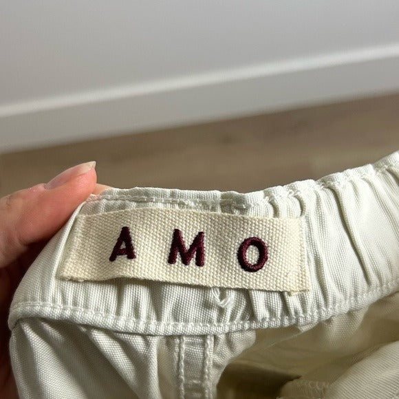 AMO 100% Cotton Ranger Relaxed Fit Straight Leg Pant in Vintage White