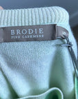 Brodie Cashmere 100% Cashmere Green Tie Dye Multicolor Pullover Sweater