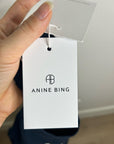 Anine Bing 100% Cotton Jaylin Collegiate Tee In Navy Blue