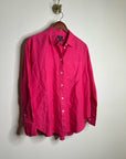 J. Crew x Baird McNutt 100% Irish Linen Étienne Oversized Button Down Shirt Pink