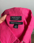 J. Crew x Baird McNutt 100% Irish Linen Étienne Oversized Button Down Shirt Pink