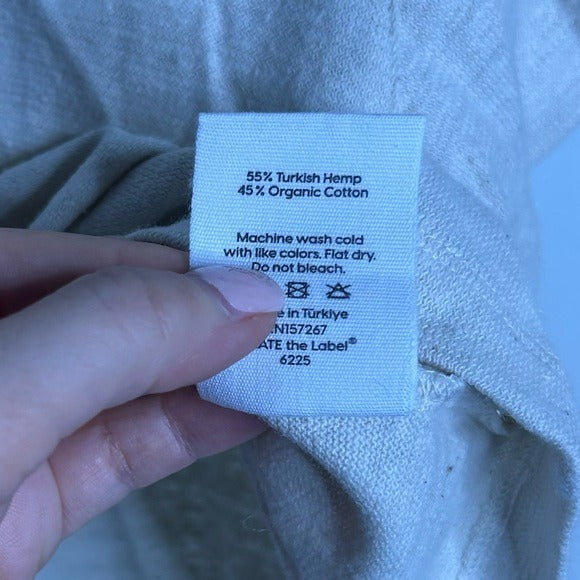MATE The Label Regenerative Hemp Cotton Cropped Relaxed Fit T - Shirt