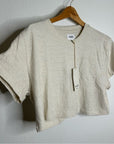 MATE The Label Regenerative Hemp Cotton Cropped Relaxed Fit T - Shirt