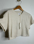 MATE The Label Regenerative Hemp Cotton Cropped Relaxed Fit T - Shirt