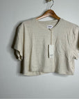 MATE The Label Regenerative Hemp Cotton Cropped Relaxed Fit T - Shirt
