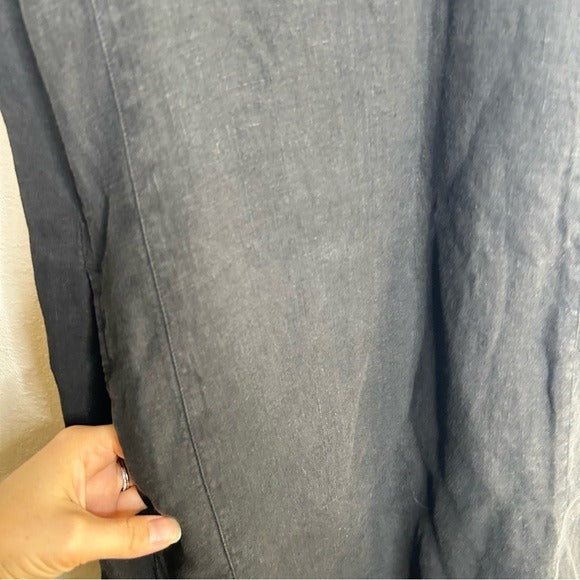 MATE The Label 100% Linen Princess Maxi Dress in Black