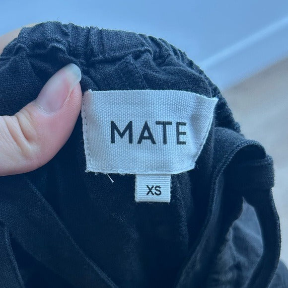 MATE The Label 100% Linen Princess Maxi Dress in Black