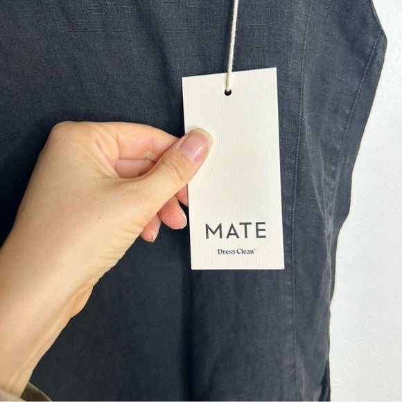 MATE The Label 100% Linen Princess Maxi Dress in Black