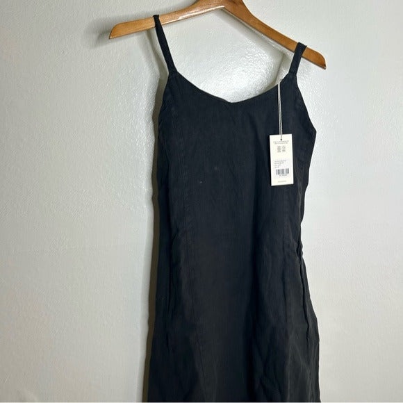 MATE the Label MATE The Label 100% Linen Princess Maxi Dress in Black - Linen