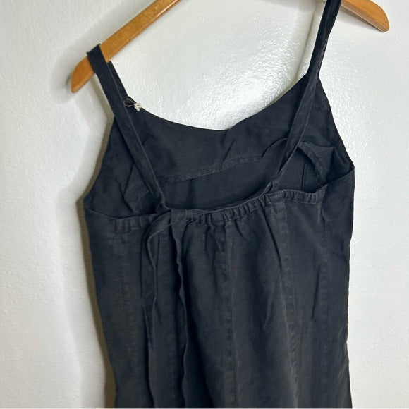 MATE the Label MATE The Label 100% Linen Princess Maxi Dress in Black - Linen