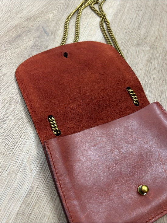 Madewell 100% Leather Envelope Chain Crossbody Bag
