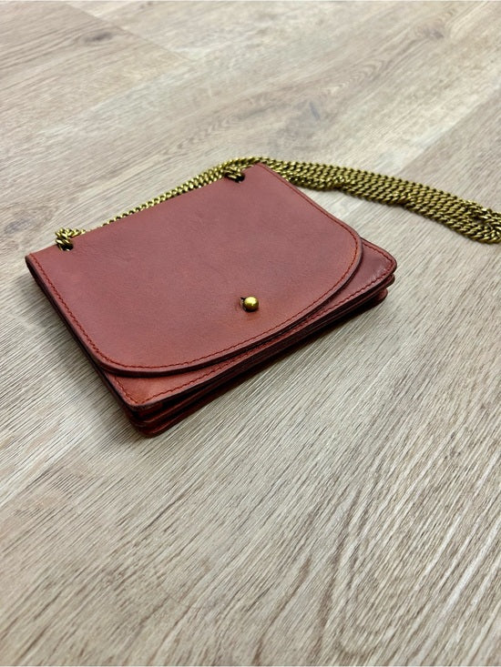 Madewell 100% Leather Envelope Chain Crossbody Bag