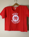Maje 100% Cotton Beach Volleyball Graphic T- Shirt