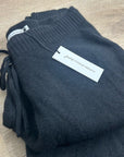 100% Cashmere Black Jogger Style Drawstring Pull on Pant Unsubscribed